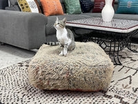 Coconut Cream - Pouf Kilim