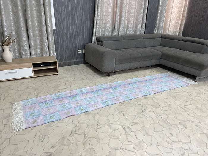 Bazarugs Luxury Natural Cactus Silk Rug in Dream Weaver, 2x9 ft
