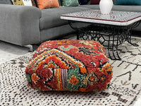 Fire Opal - Pouf Kilim