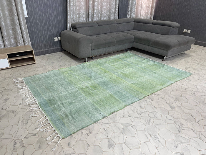 Luminous Oasis by Bazarugs — Authentic Natural Cactus Silk Rug, 5x8 ft