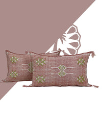 pink Natural cactus silk pillow