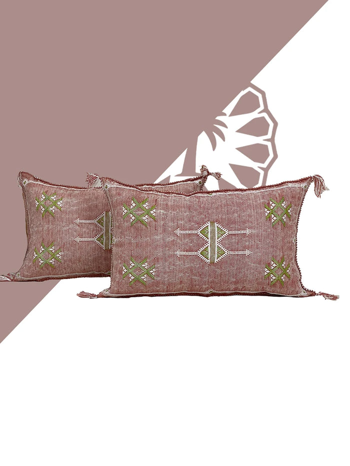 pink Natural cactus silk pillow