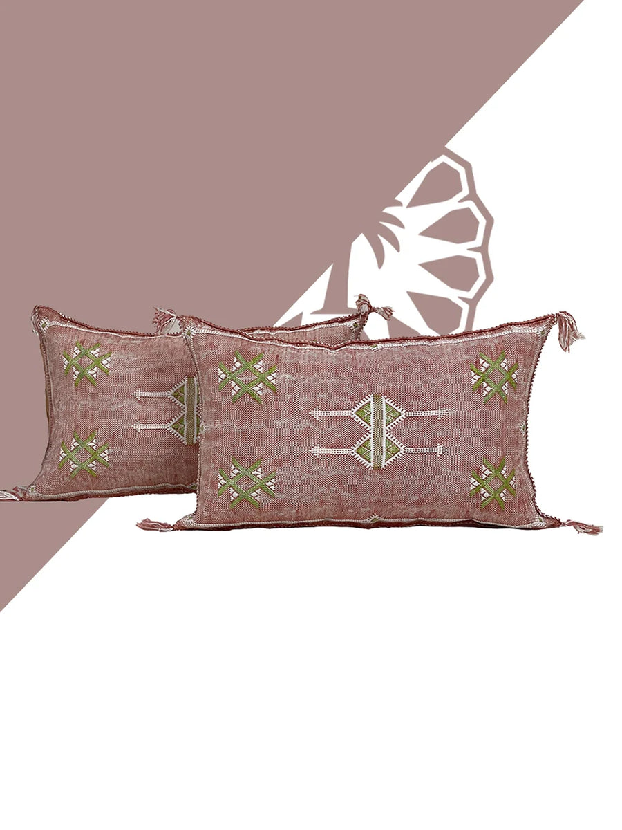 pink Natural cactus silk pillow