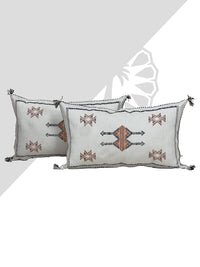 FrostBloom Cactus Silk Pillow Cover - Pink Stitching