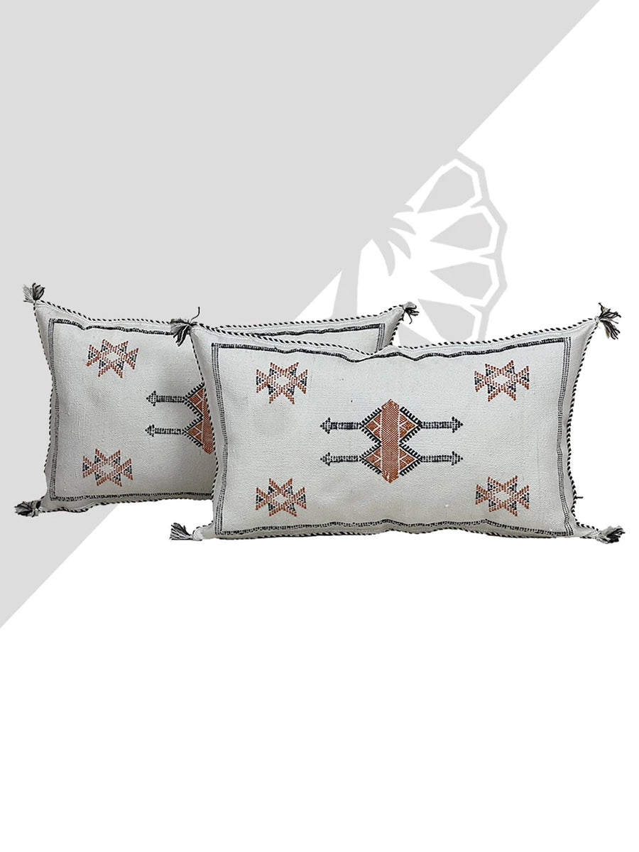 FrostBloom Cactus Silk Pillow Cover - Pink Stitching