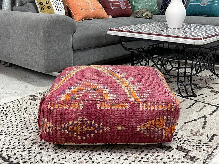 Bazarugs Nikko — Handwoven Kilim Pouf