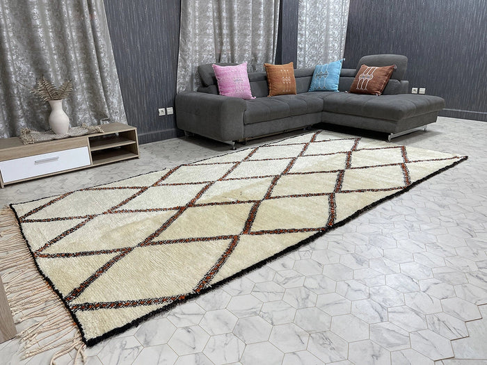 Bazarugs Zelayad — Handwoven Beni Ourain Rug, 5x12 ft