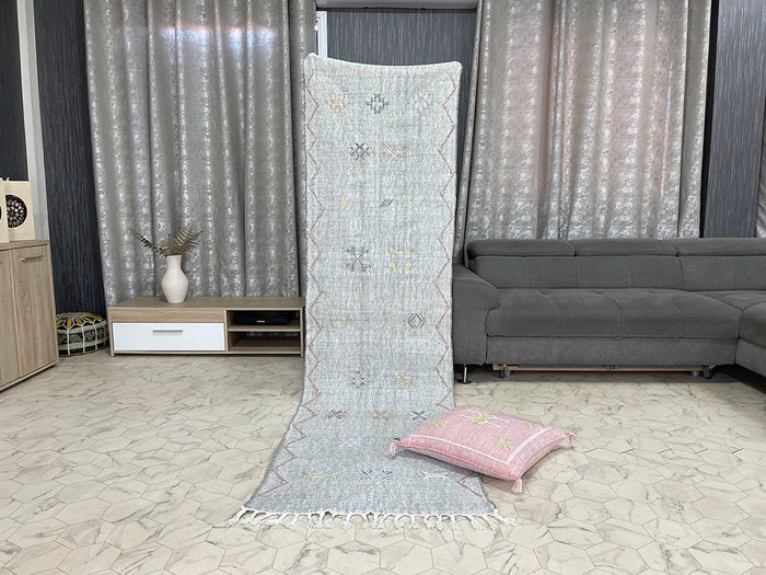 Grey Natural cactus silk Rugs