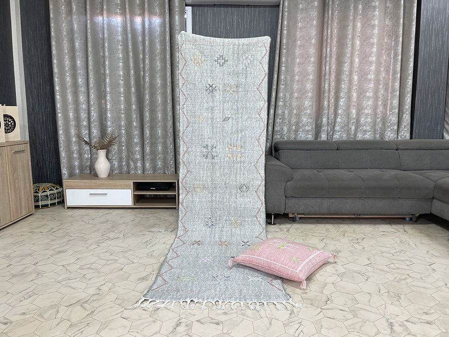 Grey Natural cactus silk Rugs