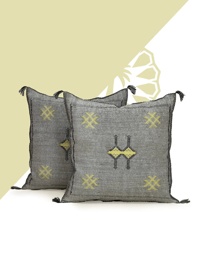 beige moroccan silk Pillows