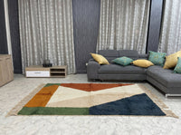 Custom Beni Ourain Rug - Made to Order Moroccan Wool Rug in Rust & Earth Tones