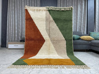 Custom Beni Ourain Rug - Made to Order Moroccan Wool Rug in Rust & Earth Tones