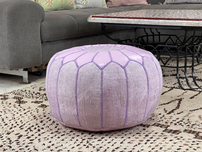 purple cactus silk pouf