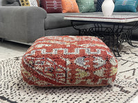 Bowery Red - Pouf Kilim