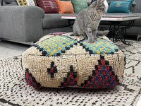 moroccan kilim pouf