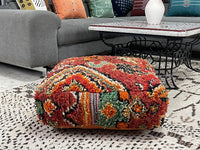 Fire Opal - Pouf Kilim