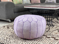 Purple cactus silk pouf