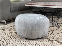 grey cactus silk pouf