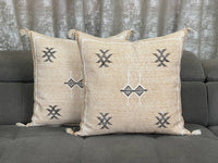 orange Natural cactus silk pillow