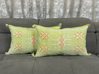 Green Natural cactus silk pillow