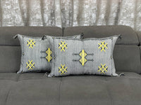 beige Natural cactus silk pillow