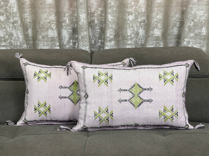 PetalHush Moroccan Wool Pillow Cover by Bazarugs — Handmade Moroccan Accent