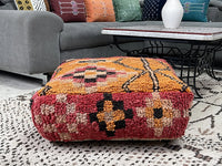 Onyx Sunset - Pouf Kilim
