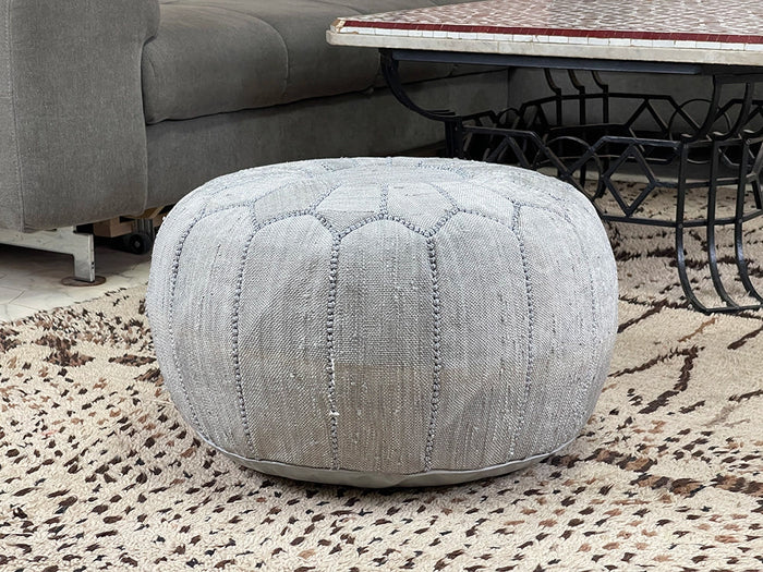 grey cactus silk pouf