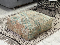 Toubkal Timber - Pouf Kilim