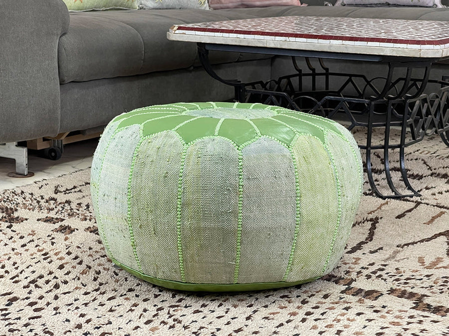 moroccan cactus silk pouf