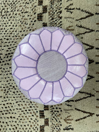 purple cactus silk pouf
