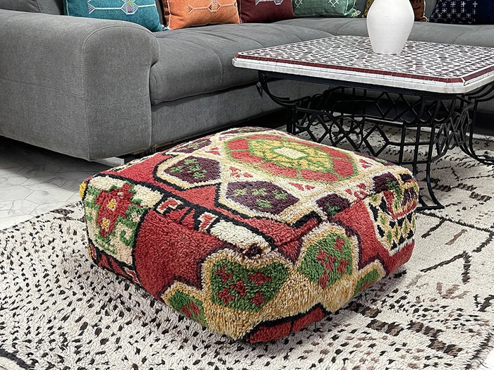 moroccan kilim pouf