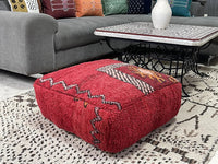 Cherry Sparkle - Pouf Kilim