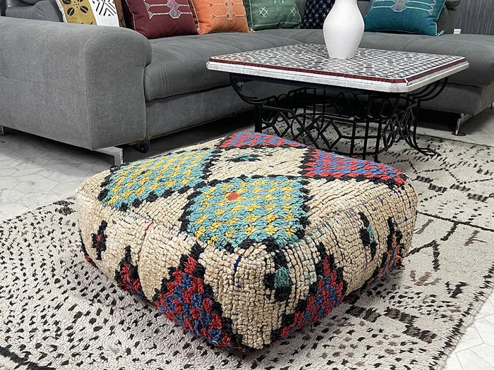 moroccan kilim pouf