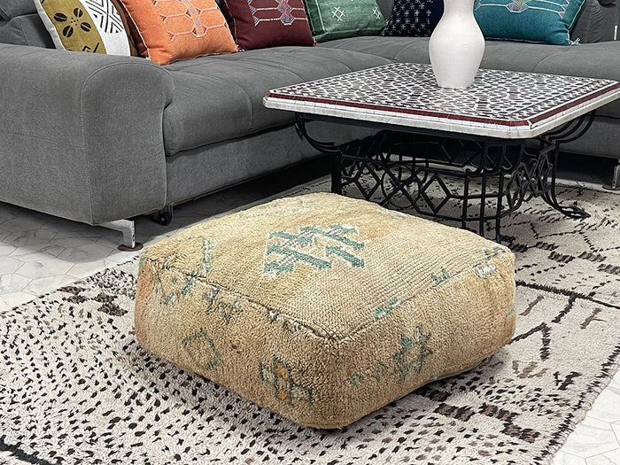 moroccan kilim pouf