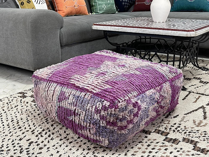 Failaka Kilim Pouf by Bazarugs — Handmade Moroccan Ottoman