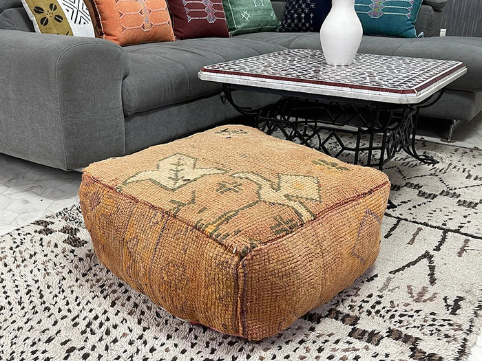 moroccan kilim pouf