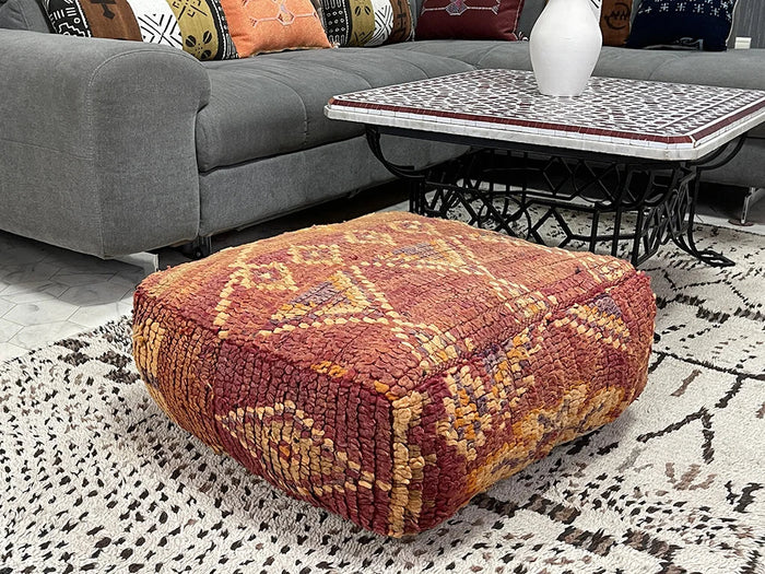moroccan kilim pouf