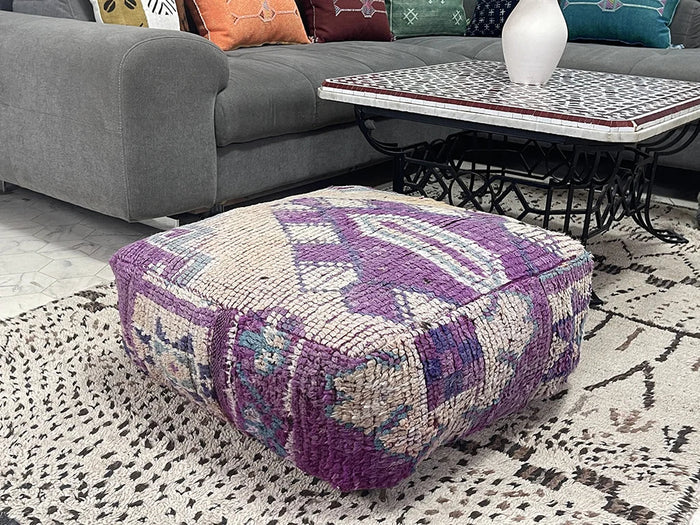 Bazarugs House of Mirrors — Handwoven Kilim Pouf