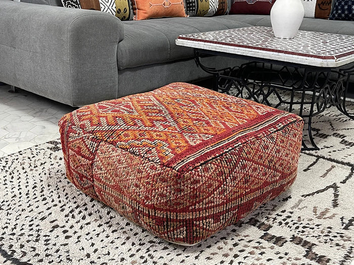moroccan kilim pouf