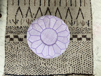 Purple cactus silk pouf