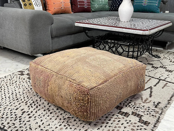 Bazarugs Marketwood — Handwoven Kilim Pouf