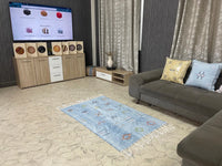 Blue cactus silk Rugs