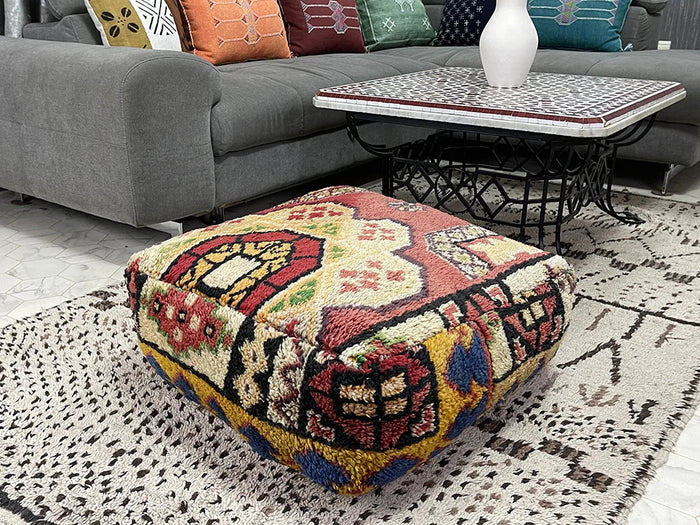 moroccan kilim pouf