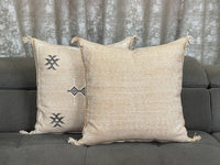 orange Natural cactus silk pillow