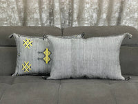 beige Natural cactus silk pillow