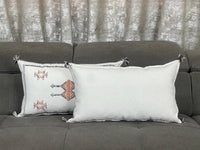 FrostBloom Cactus Silk Pillow Cover - Pink Stitching