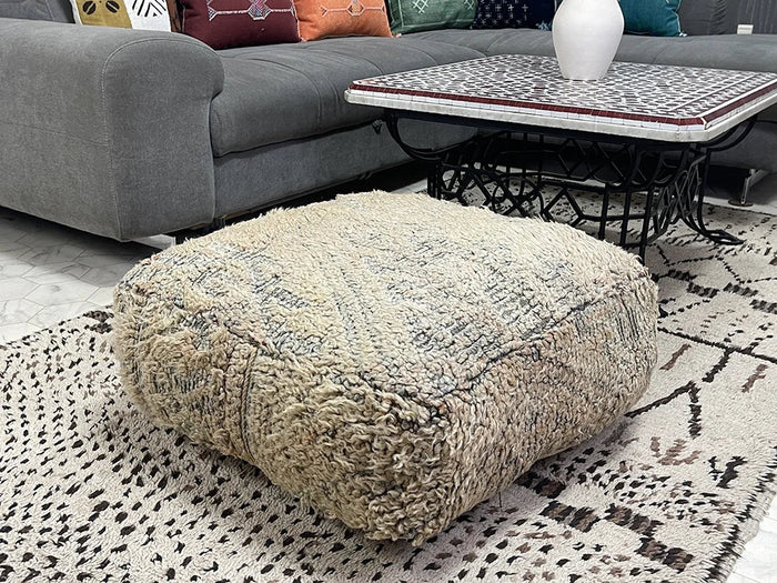 Palais Namaskar Kilim Pouf by Bazarugs — Handmade Moroccan Ottoman