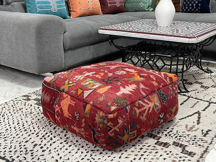 moroccan kilim pouf