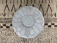 grey cactus silk pouf